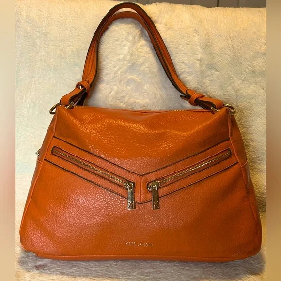 Kate Landry Vibrant Orange Shoulder Bag - Picture 2 of 16